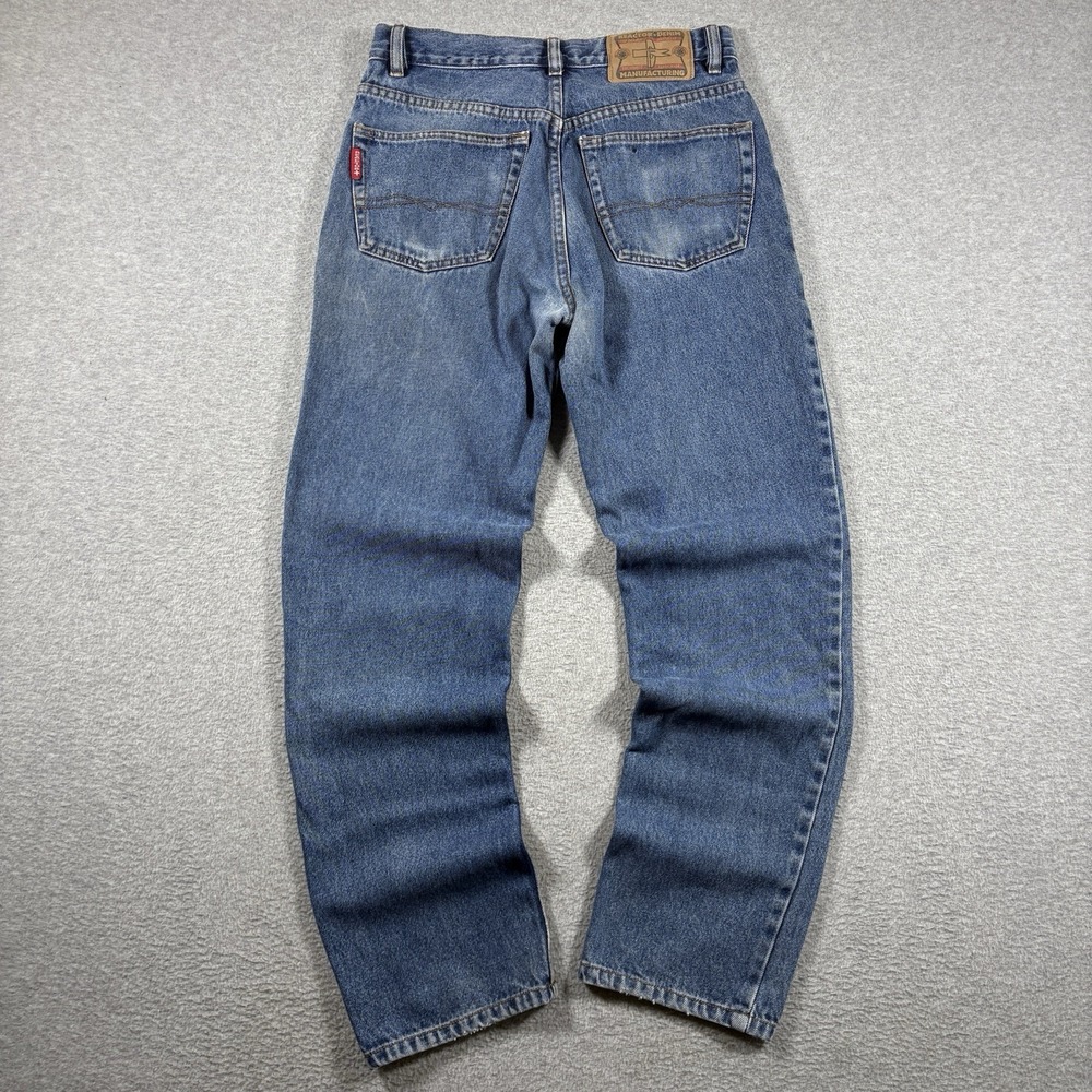 Vtg Reactor Denim Jeans Mens 32x32 Blue Washed 90s Y2K Skater Hong Kong Grunge